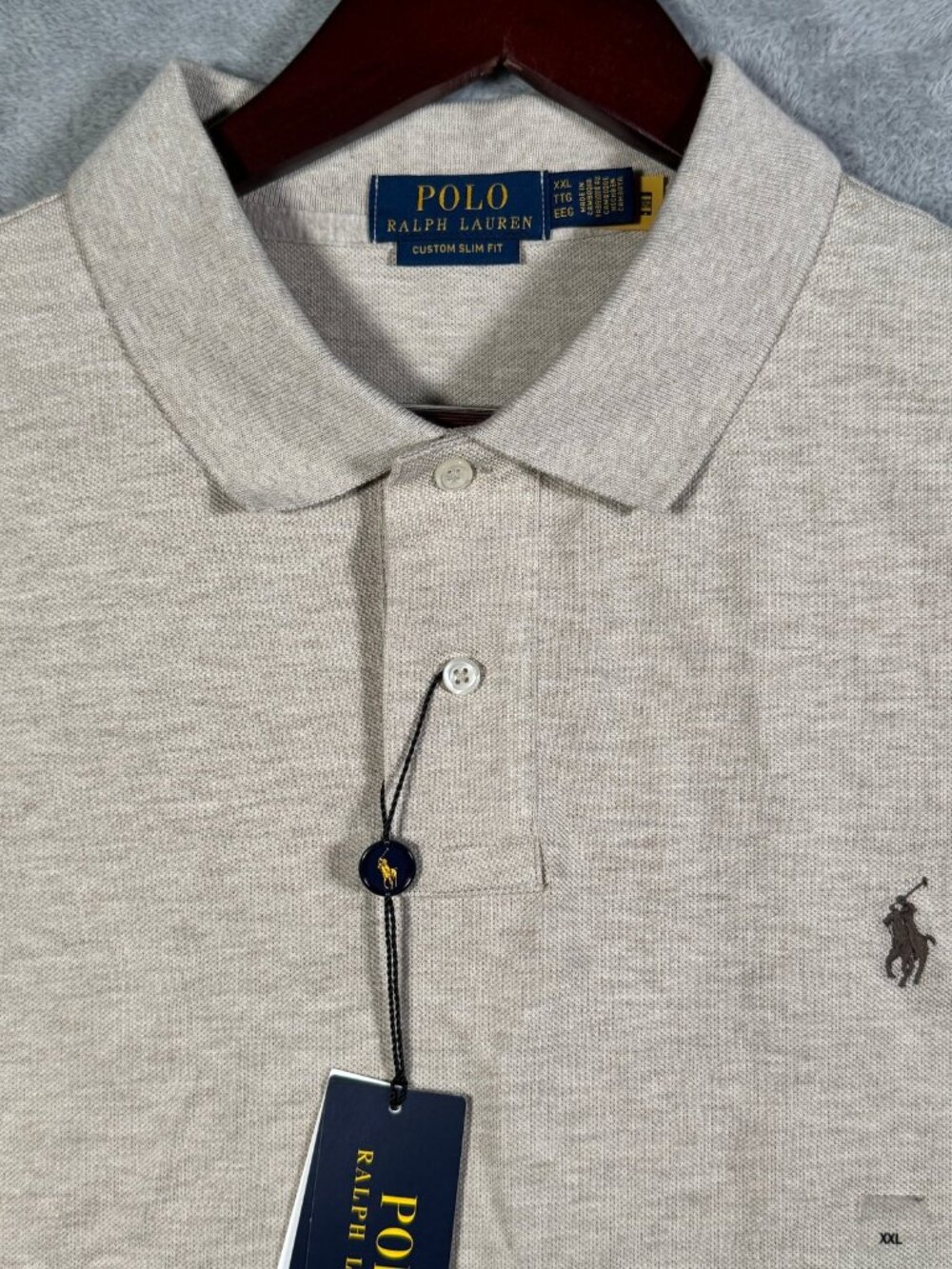 Polo Ralph Lauren Shirt Mens XXL Gray SLIM Fit Short Sleeve Pony Mesh $118